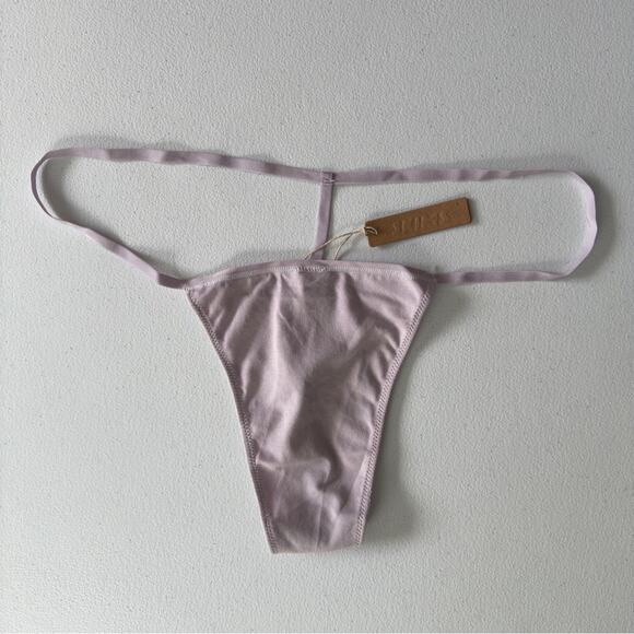 NWT Skims Fits Everybody Thong in Iris Mica 3X Pink Purple Underwear Cotton Sexy - Picture 2 of 9